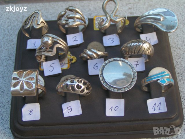 11 сребърни нови пръстена по избор от 9 лв до 25 лв / проба 925, снимка 2 - Пръстени - 14879998