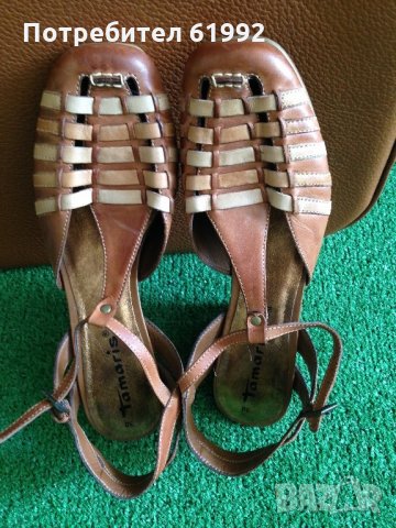 Естественна кожа обувки Тамарис, снимка 3 - Дамски ежедневни обувки - 23505173