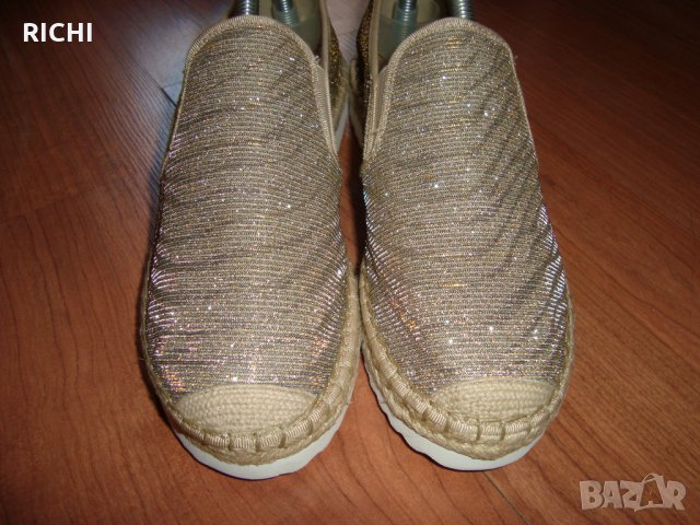 EDIT. Espadrilles Gold - еспадрили нови, снимка 3 - Дамски ежедневни обувки - 25896208
