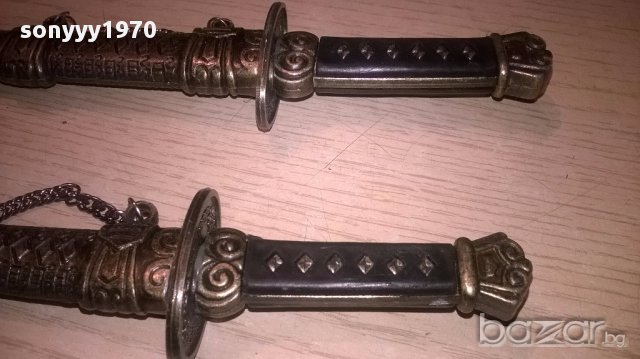 Самураиски метални 21/25см-2бр-внос швеицария, снимка 6 - Антикварни и старинни предмети - 16120460