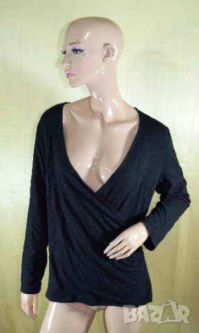 RALPH LAUREN дамска блуза тъмно сива, снимка 4 - Блузи с дълъг ръкав и пуловери - 23498759