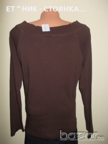 Кафява блуза без вата, снимка 3 - Блузи с дълъг ръкав и пуловери - 17391594