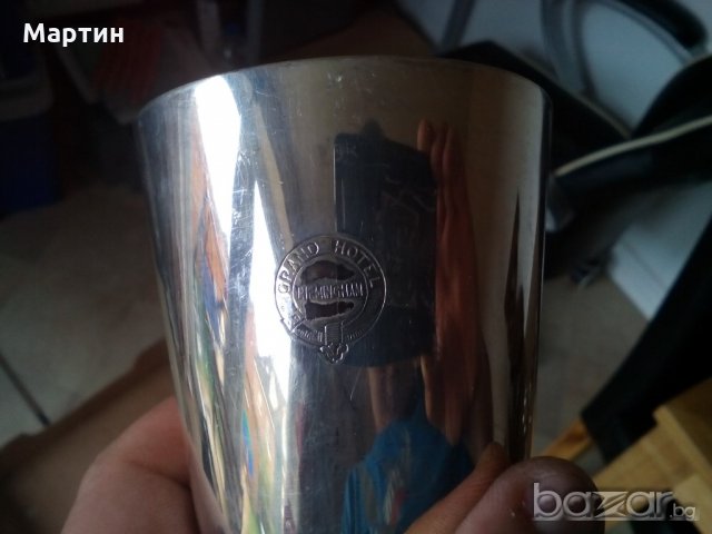 Посребрена масивна стара - Халба ( 777890) , снимка 3 - Сервизи - 18294760