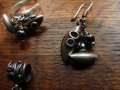  сребърен комплект с хематит разпродажба, снимка 8