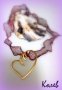 златен медальон сърце с цирконии 2.67 грама , снимка 1
