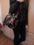 Дамска чанта с порфейл с цвятя красива стилна модерна, снимка 6