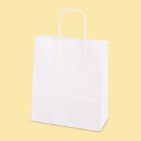 Хартиена чанта бяла 410 подходяща за брандиране