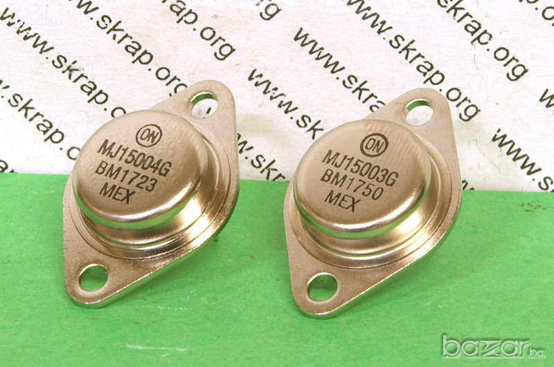 Двойка оригинални транзистори MJ15003G + MJ15004G, снимка 1