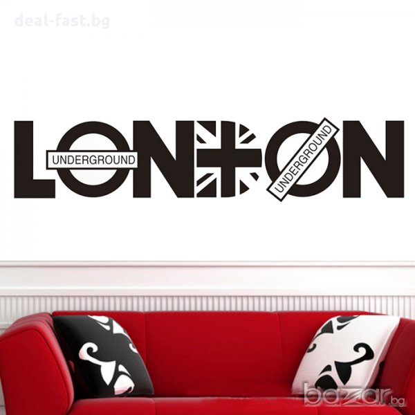 Декоративен стикер за стена с надпис London, снимка 1