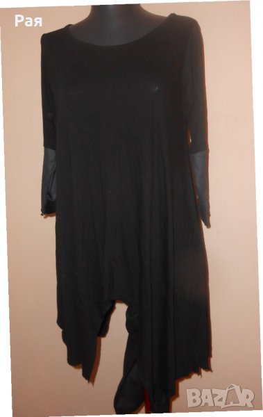 Асиметрична черна туника Tendy18, снимка 1