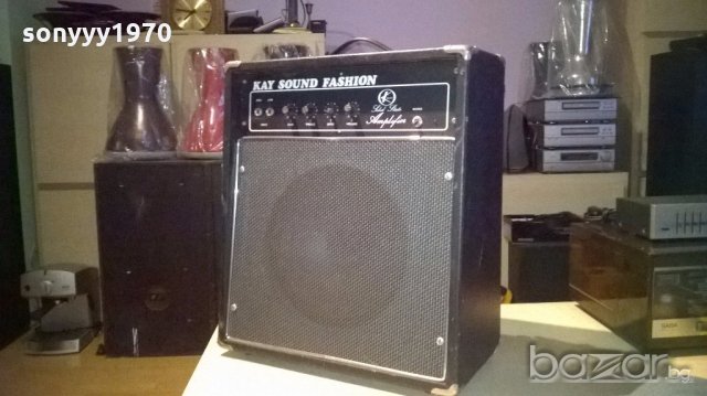 kay solid state amplifier-made in gdr-голямо кубе-внос швеицария, снимка 3 - Ресийвъри, усилватели, смесителни пултове - 19992665