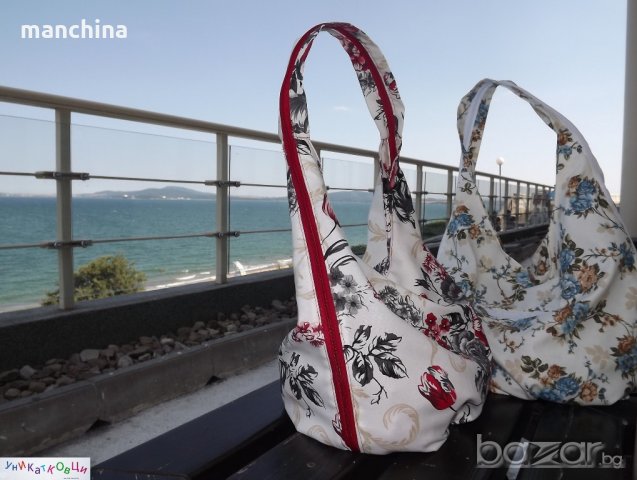 Текстилна дамска чанта, снимка 4 - Чанти - 21326744