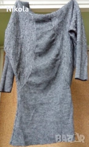 Дамска рокля сива - блузон италиански Motivi, снимка 7 - Рокли - 25715258