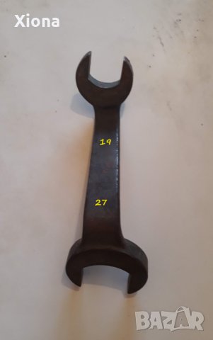 Стар специализиран гаечен ключ 19/27, снимка 3 - Ключове - 22953627