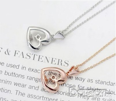 Колие позлатено с 18к злато с Сваровски кристали и Цирконий -№15, снимка 3 - Колиета, медальони, синджири - 6761685