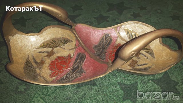 Уникални Старинни Месингови - Ваза, Везни и Бомбониера, снимка 4 - Антикварни и старинни предмети - 16831659