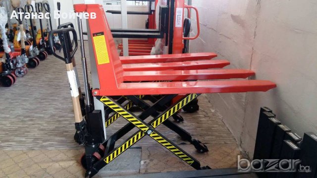 нова палетна ножична количка , снимка 4 - Оборудване за магазин - 18997174