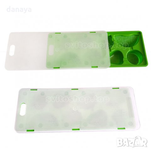 Пластмасова форма за лед с капак плодове големи кубчета лед, снимка 3 - Форми - 26136741