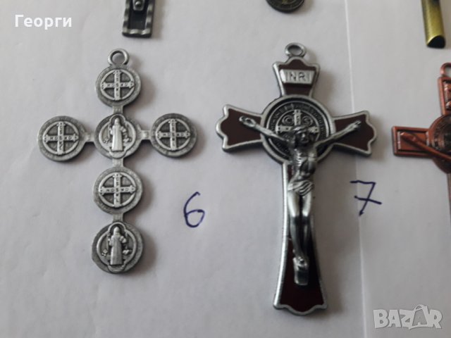 Метални релефни детайлни кръстове-4, снимка 6 - Колиета, медальони, синджири - 23383599