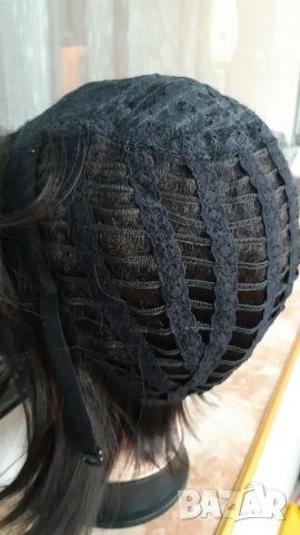 Нова  черна перука без бретон + подарък шапка! - мод.69, снимка 13 - Аксесоари за коса - 24020142