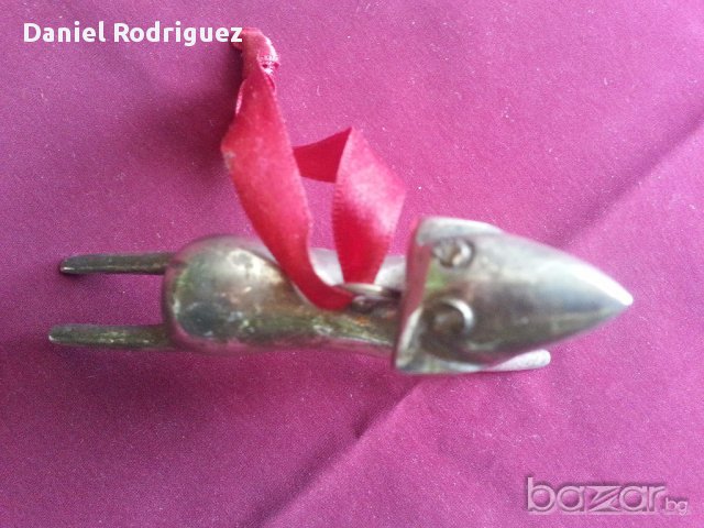 Стара Посребрена Пластика ,Статуетка Кученце, снимка 6 - Антикварни и старинни предмети - 16370693