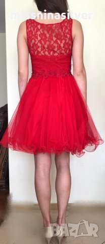 Бална червена рокля, снимка 4 - Рокли - 24549293