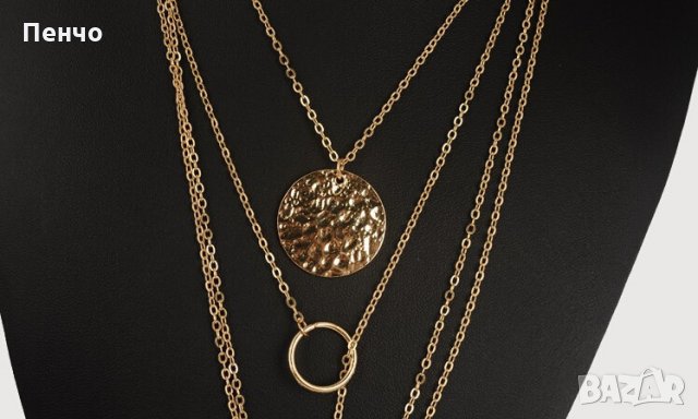  Огърлица висулка верига уникални модни бижута медальон синджирче верижка ланец бижу ланче за жени , снимка 3 - Колиета, медальони, синджири - 24375114