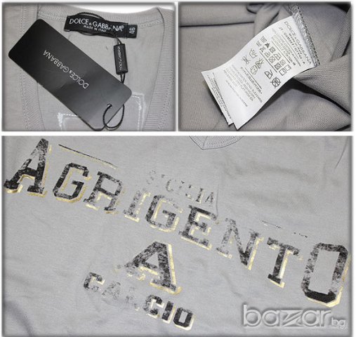 D&G Dolce and Gabbana Sicilia Agrigento Calcio Мъжка Тениска size 46 (S), снимка 7 - Тениски - 6439433