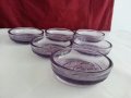 Стъклени лилави чинийки купички, снимка 7