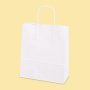 Хартиена чанта бяла 410 подходяща за брандиране, снимка 1 - Друго търговско оборудване - 20021470