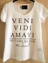 Тениска хит 100% памук Нова "Veni Vidi Amavi", снимка 2