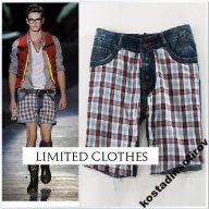 DSQUARED D2 TARTAN PLAID ICON Мъжки Къси Дънки размер 44 (28), снимка 2 - Дънки - 6822482