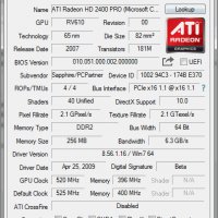 Видео карта ATi Radeon Sapphire HD 2400 Pro 256MB PCI-E, снимка 8 - Видеокарти - 24570676