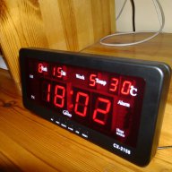 LED електронен часовник  с големи цифри. Показва час, дата и температу, снимка 2 - Други - 12058668