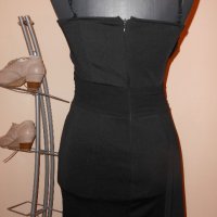Стилна черна рокля , снимка 5 - Рокли - 20609260