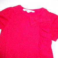 H&M туника червена – 6-8г, 122-128см, снимка 4 - Детски Блузи и туники - 24683526