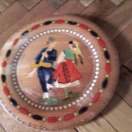 Дървена чиния за стена с народни мотиви, снимка 3 - Декорация за дома - 16387560