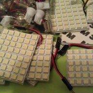 Мощни LED плочки с тип 5050 лед диоди 12v за плафон осветление в кола каравана бус лодка къмпинг, снимка 1 - Аксесоари и консумативи - 11922483