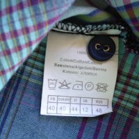 Лятна памучна френска карирана блуза топ Camaieu S М, снимка 3 - Корсети, бюстиета, топове - 25663238