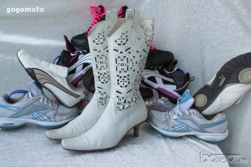 летни ботуши Laura Bellariva original White Summer Boots, N-37, естествена кожа,GOGOMOTO.BAZAR.BG®, снимка 1