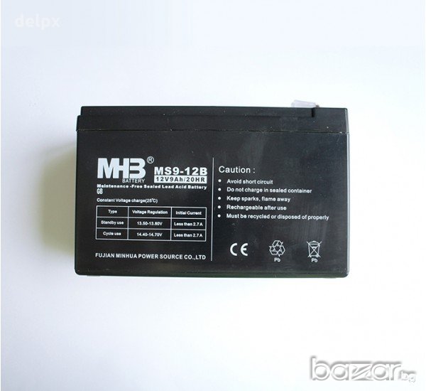 Акумулаторна оловна батерия MHB 12V 9AH 150х65х95mm, снимка 1