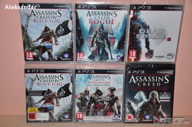 Нови игри.assassins Creed Rogue,Saga,black,dead space,ps3,пс3 , снимка 1