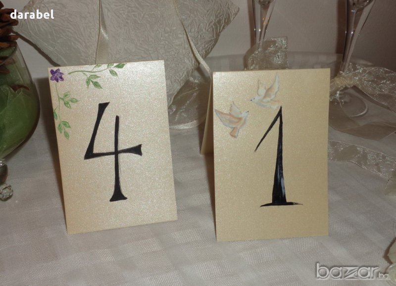 номера за маси, снимка 1