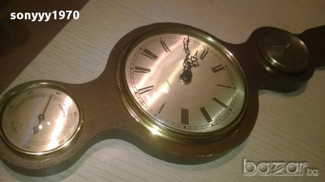 Ретро хидро/барометър/часовник-60/17см-внос швеицария, снимка 4 - Антикварни и старинни предмети - 15452306
