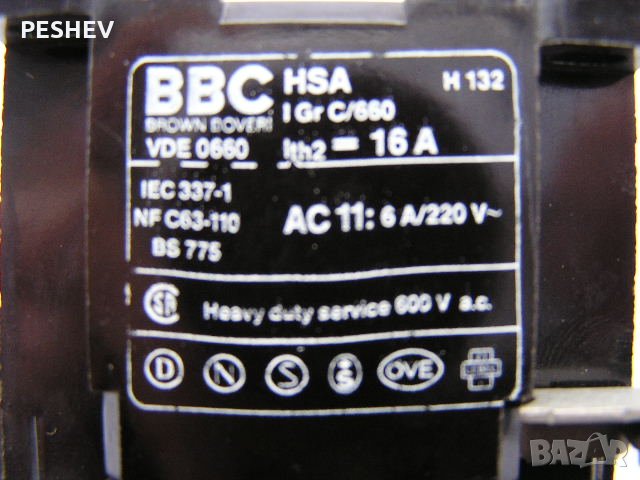 Контактор BBC 6A 24VAC, снимка 4 - Резервни части за машини - 24330821