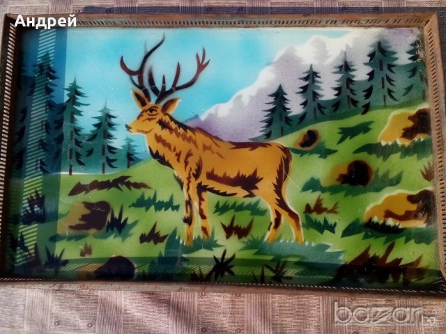 Старинен поднос, снимка 2 - Антикварни и старинни предмети - 20554404