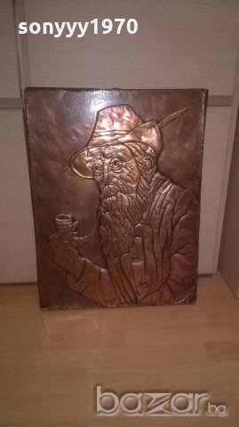 Картина-мед/месинг-62х45см-внос швеицария, снимка 4 - Антикварни и старинни предмети - 18643884