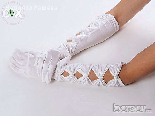Сватбени Ръкавици, снимка 3 - Сватбени аксесоари - 11294514
