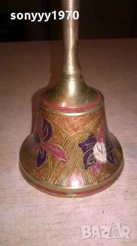 камбана-мед/месинг-20х9см-внос швеция, снимка 2 - Колекции - 25457513