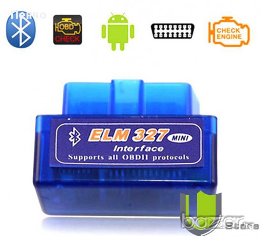 Универсално устройство за диагностика на коли Mini ELM327 OBD2 II, тестер, почистване на грешки, ком